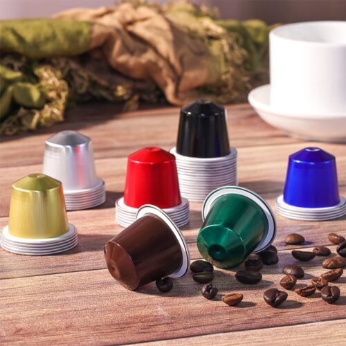safe-coffee-powder-filling Empty Aluminum Foil Coffee Capsule compatible Nespresso Aluminum Foil Coffee Capsule